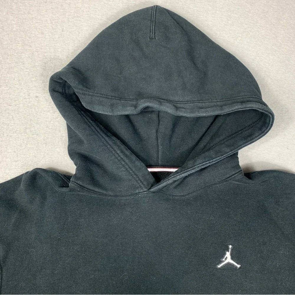 Jordan Brooklyn Fleece Hoodie Men's Medium Pullover Black Sweatshirt Casual